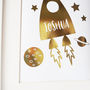 Personalised Gold Foil Rocket Print, thumbnail 4 of 4