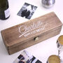 Personalised Wooden 'Name' Vintage Style Wine Box, thumbnail 1 of 3