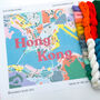 Old Hong Kong City Map Tapestry Kit, thumbnail 6 of 9