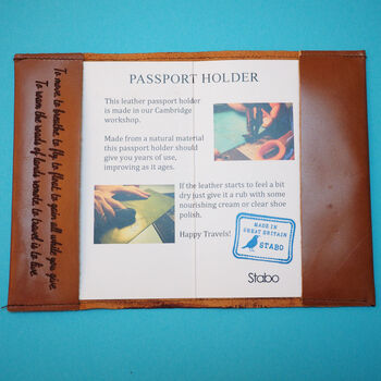 The Great Outdoors Customised Leather Passport Holder, 4 of 10
