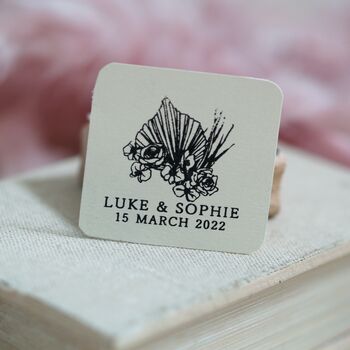 Pampas Wedding Personalised Rubber Stamp, 2 of 3