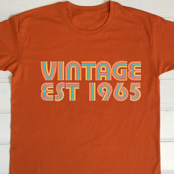 Personalised Adults Vintage Age T Shirt, 5 of 6