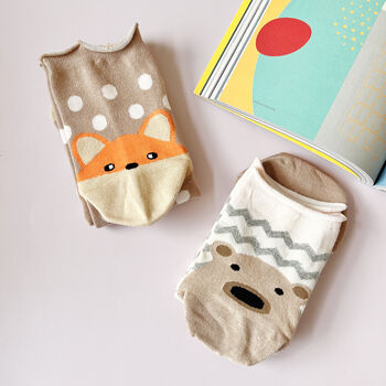 Personalised Three Pairs Of Animal Socks In A Gift Box, 5 of 6