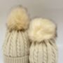 Matching Parent And Baby Knitted Pom Pom Hats, thumbnail 9 of 12