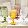 Set Of Four Embossed Coloured Wine Goblets, thumbnail 1 of 8