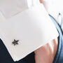Sterling Silver Star Silver Cufflinks. Graduation Gift For Him, thumbnail 5 of 10