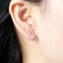 Branch Leaf Hook Earrings, Leaf Hoops, thumbnail 1 of 7