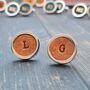 Personalised Monogrammed Initials Leather Cufflinks, thumbnail 3 of 9