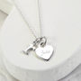 Sterling Silver Engravable Heart Necklace, thumbnail 2 of 5
