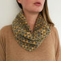 Knitted Geometric Snood Scarf, thumbnail 1 of 6