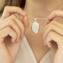 Personalised Oval Sterling Silver Large Locket Necklace, thumbnail 2 of 12