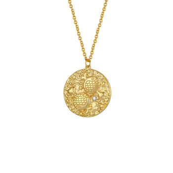 Zodiac Double Sided Gold Plated Crystal Necklace, 10 of 12