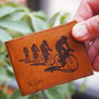 Personalised Cyclists Leather Card Holder, thumbnail 1 of 6