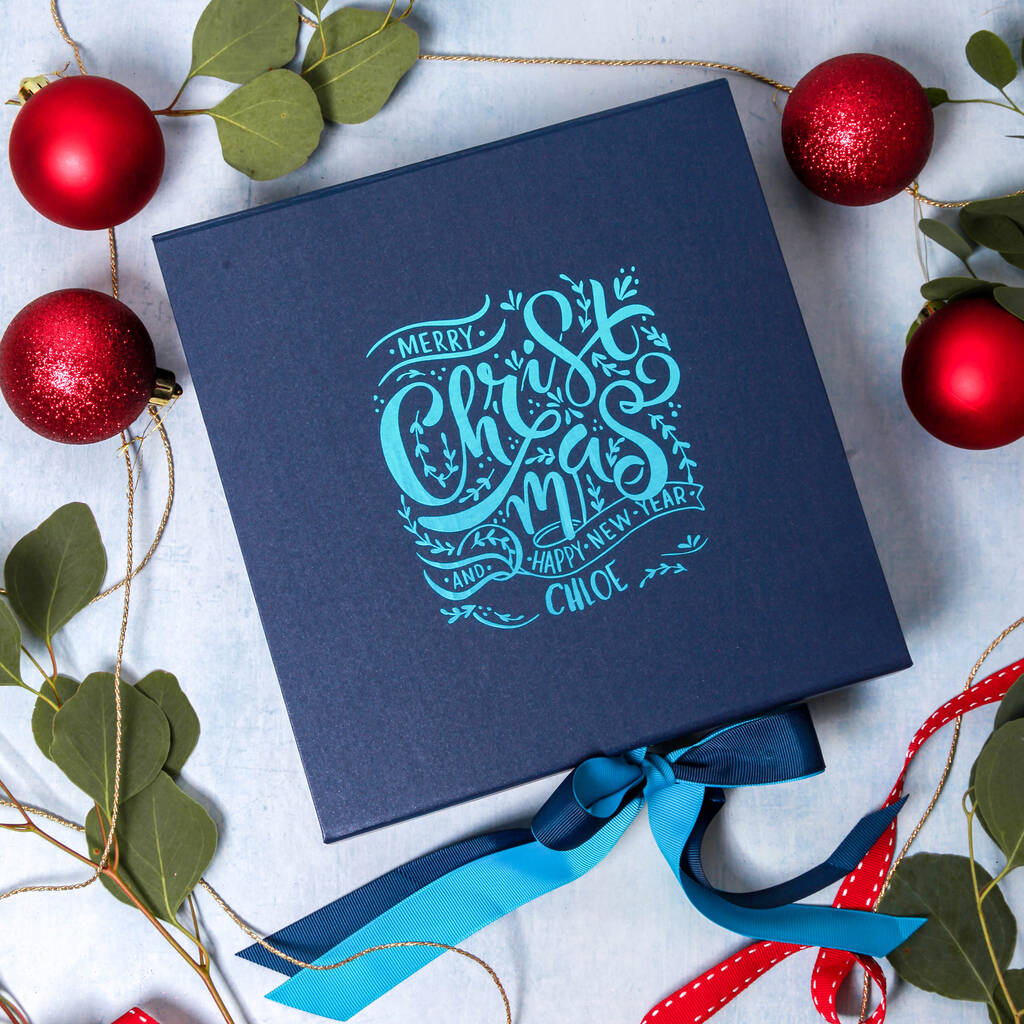 Merry Christmas Personalised Gift Box, 1 of 7