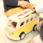 Classic Iconic Yellow Camper Van Wooden Toy, thumbnail 5 of 5