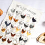 A Z Of Chickens Tea Towel, thumbnail 4 of 4