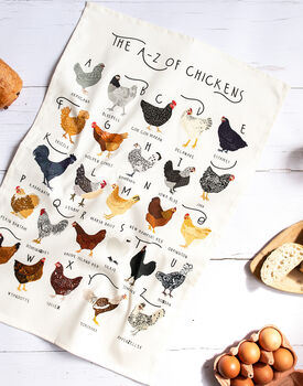 A Z Of Chickens Tea Towel, 4 of 4
