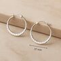 Sterling Silver Hammered Hoop Earrings, thumbnail 8 of 8
