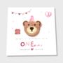 Personalised 1st Birthday Card Daughter Granddaughter Niece, thumbnail 1 of 5