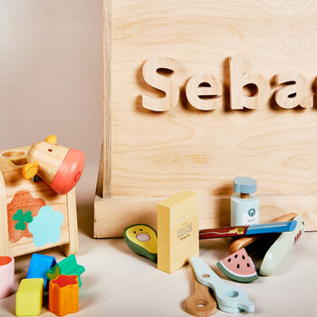 Personalised Wooden Toy Box, 5 of 8