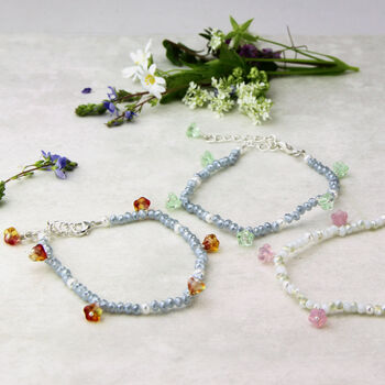 Personalised Flower Bead Pearl Bracelet, 5 of 10