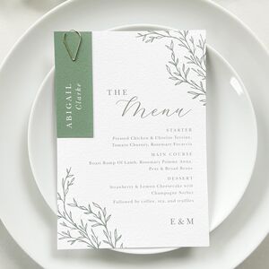 Florence Wedding Place Card Menus