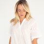 White Cotton Short Sleeve Nightdress Polly, thumbnail 1 of 4