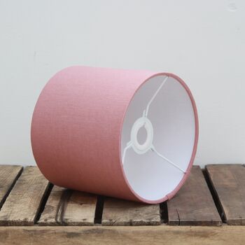 Linen Rose Pink Lampshade, 7 of 8
