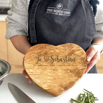 Personalised Heart Shaped Cheese Serving Board, 6 of 9