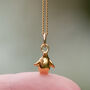 Tiny Penguin Charm Necklace Gold Vermeil, thumbnail 3 of 8