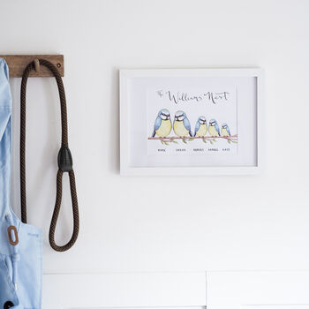 Personalised Illustrated Family Bird Art Print, 4 of 8