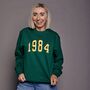 Personalised Year Varsity Sweatshirt, thumbnail 1 of 8