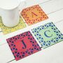 Set Of Four Personalised Coasters, thumbnail 1 of 5