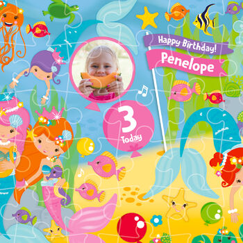 Personalised Mermaids Birthday Jigsaw Puzzle, 2 of 10