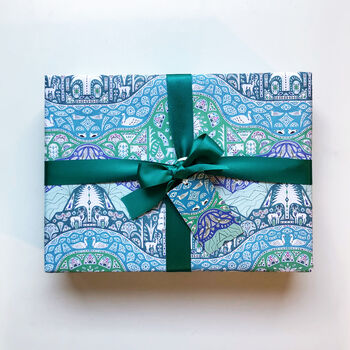 Elk And Swan Forest Gift Wrap, 6 of 8