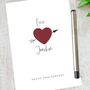 Personalised Wedding Anniversary Card Cupid's Bow, thumbnail 3 of 6