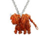 Handcrafted Silver And Copper Highland Cow Pendant, thumbnail 1 of 2