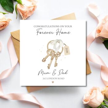 First Home Card, Congratulations On New Home, Forever Home, Keys Design, 5 of 5
