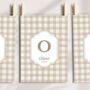 Personalised Beige Gingham Art Print, thumbnail 2 of 5