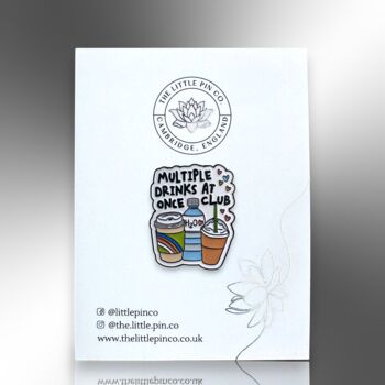 Multiple Drinks At Once Club Enamel Pin, 4 of 8