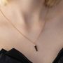 Black Spike Necklace With Slider Clasp, thumbnail 1 of 8