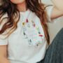 Super Festive Dogs Embroidered T Shirt, thumbnail 4 of 5