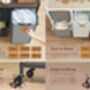 Laundry Sorter Cart With Removable Liners, thumbnail 2 of 6