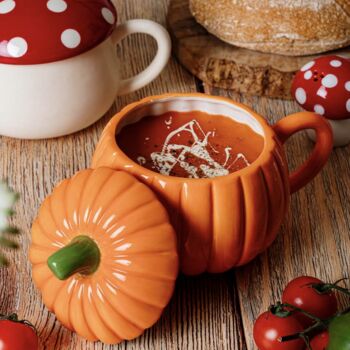 Ceramic Pumpkin Soup Bowl With Lid, 2 of 4