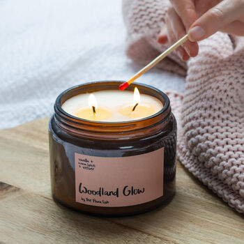 Woodland Glow Large Double Wick Candle, 3 of 3