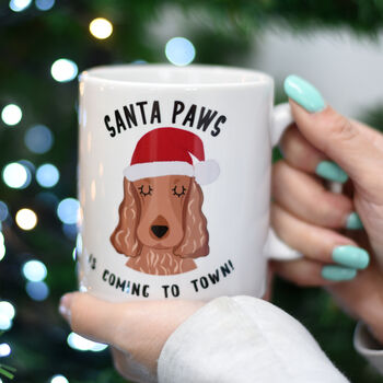 Santa Paws Christmas Dog Gift Mug, 11 of 12