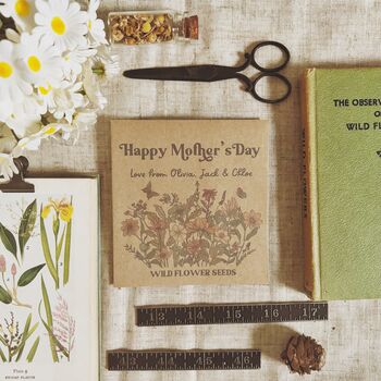 Personalised Mother's Day Wild Flower Seed Packet, Card Alternative, Token Gift, 3 of 3