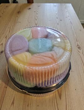 Tear And Share Candy Floss Birthday Cake Vegan, Allergen, 7 of 9