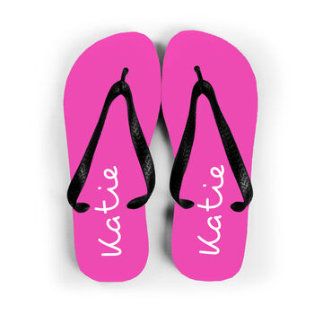Personalised Pink Summer Style Flip Flops, 6 of 6
