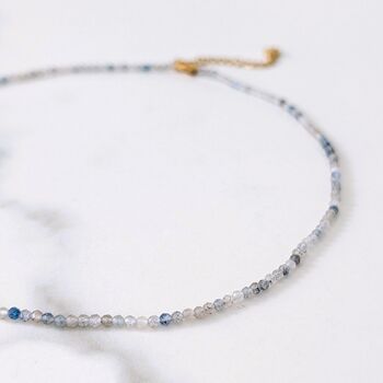 K2 Jasper Skinny Gemstone Beaded Necklace, 5 of 7